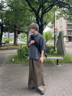 「OUAT（オーユーエーティー）のアイテム」を使った、Shutaさん（メンズ・168cm）の夏コーディネート