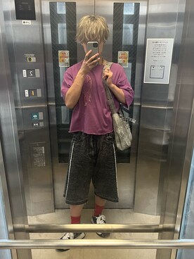 「MAISON SPECIAL（メゾンスペシャル）のアイテム」を使った、Shutaさん（メンズ・168cm）の夏コーディネート