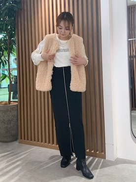 「FREE'S MART（フリーズマート）のアイテム（その他アウター）」を使った、yukaさん（レディース・160cm）の秋コーディネート