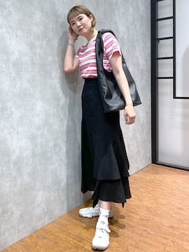 「PBLIM（ページボーイリム）のアイテム（レッグウェア）」を使った、fukuamiさん（レディース・162cm）の春コーディネート