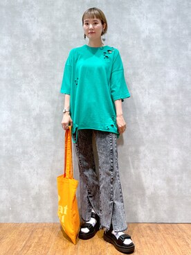 「PBLIM（ページボーイリム）のアイテム（サンダル）」を使った、fukuamiさん（レディース・162cm）の春コーディネート