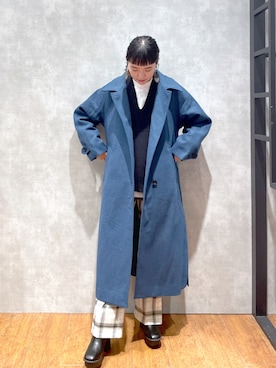 「PAGEBOY（ページボーイ）のアイテム（チェスターコート）」を使った、fukuamiさん（レディース・162cm）の冬コーディネート