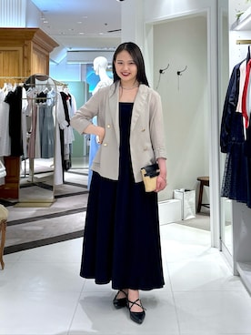 「La boutique BonBon（ラブティックボンボン）のアイテム（テーラードジャケット）」を使った、satolabonさん（レディース・165cm）の夏コーディネート