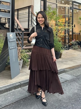 「アイテム（スカート）」を使った、satolabonさん（レディース・165cm）の夏コーディネート