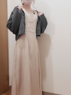 「UNIQLO（ユニクロ）のアイテム（カーディガン/ボレロ、グレー系）」を使った、つきみさん（レディース・156cm）の秋コーディネート