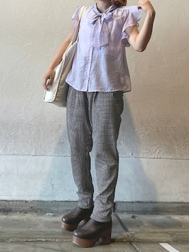 「厚底」｜「アイテム（その他シューズ）」を使った、ぴらさん（レディース・153cm）の夏コーディネート