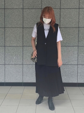 「レザーブーツ」｜「アイテム（その他アウター）」を使った、momokaさん（レディース・159cm）の夏コーディネート