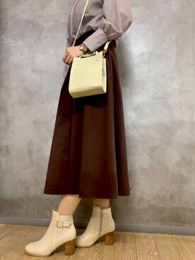 「フェミニンコーデ」｜「アイテム（その他）」を使った、artemis by DIANA 東京ソラマチ店さん（レディース・160cm）の秋コーディネート