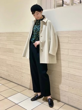 「ウールパンツ」｜「アイテム（ジャケット/アウター）」を使った、Miさん（レディース・170cm）の冬コーディネート