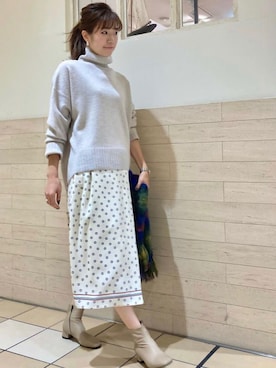 「フレンチカジュアル」｜Miさん（レディース・170cm）の冬コーディネート