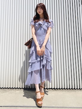 「dazzlin（ダズリン）のアイテム（ワンピース/ドレス）」を使った、ayuriさん（レディース・162cm）の夏コーディネート