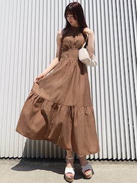 「dazzlin（ダズリン）のアイテム（ワンピース/ドレス）」を使った、ayuriさん（レディース・162cm）の夏コーディネート