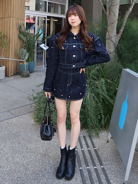 「dazzlin（ダズリン）のアイテム（パンツ）」を使った、ayuriさん（レディース・162cm）の春コーディネート