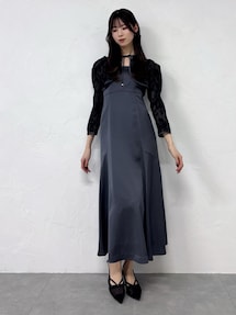 藤井サチコラボ】ボレロSETサテンキャミドレス｜ダズリン（dazzlin