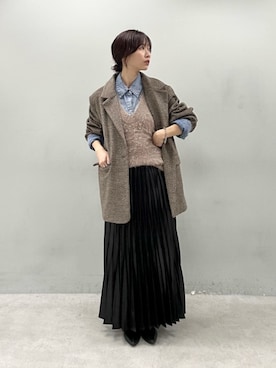 「アイテム（テーラードジャケット）」を使った、Haruさん（レディース・160cm・30代）の冬コーディネート