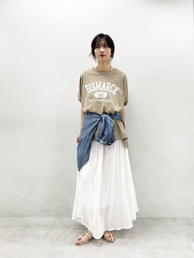 「LARUTA（ラルータ）のアイテム」を使った、Haruさん（レディース・160cm）の夏コーディネート