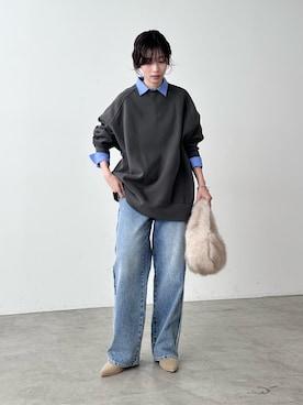「アイテム（スウェット）」を使った、Haruさん（レディース・160cm・30代）の秋コーディネート