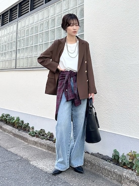 「アイテム（ジャケット/アウター）」を使った、Haruさん（レディース・160cm・30代）の秋コーディネート