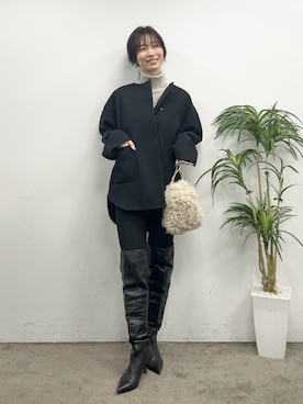 「アイテム（ノーカラーコート）」を使った、Haruさん（レディース・160cm・30代）の夏コーディネート