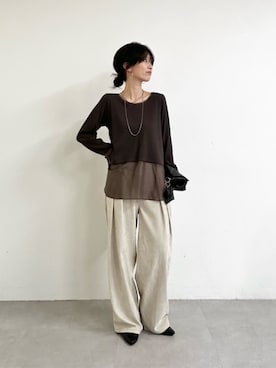 「LARUTA（ラルータ）のアイテム」を使った、Haruさん（レディース・160cm）の夏コーディネート