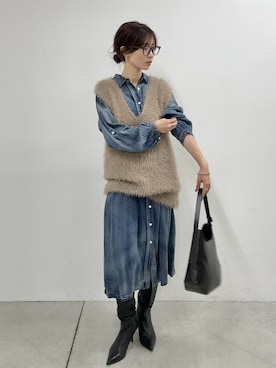 「アイテム（ワンピース/ドレス）」を使った、Haruさん（レディース・160cm・30代）の秋コーディネート