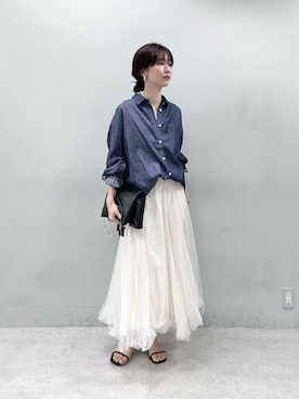 「LARUTA（ラルータ）の【LARUTA】2WAYアソートバッグ（ショルダーバッグ、ブラック系）」を使った、Haruさん（レディース・160cm）の春コーディネート