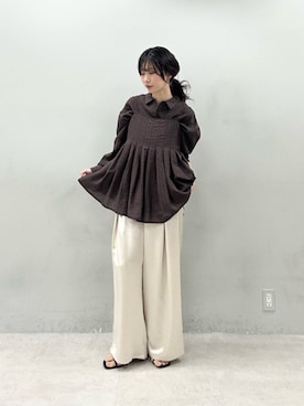 「LARUTA（ラルータ）のアイテム」を使った、Haruさん（レディース・160cm）の春コーディネート
