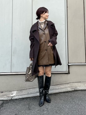 「アイテム（テーラードジャケット）」を使った、Haruさん（レディース・160cm・30代）の冬コーディネート