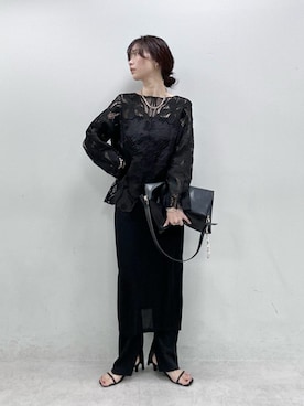 「LARUTA（ラルータ）の【LARUTA】2WAYアソートバッグ（ショルダーバッグ、ブラック系）」を使った、Haruさん（レディース・160cm）の春コーディネート