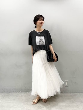 「LARUTA（ラルータ）のアイテム」を使った、Haruさん（レディース・160cm）の夏コーディネート
