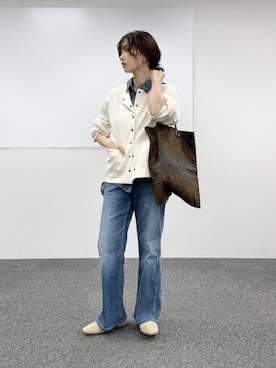 「LARUTA（ラルータ）の【LARUTA】キーリング付きロゴトートバッグ（トートバッグ、その他）」を使った、Haruさん（レディース・160cm）の春コーディネート