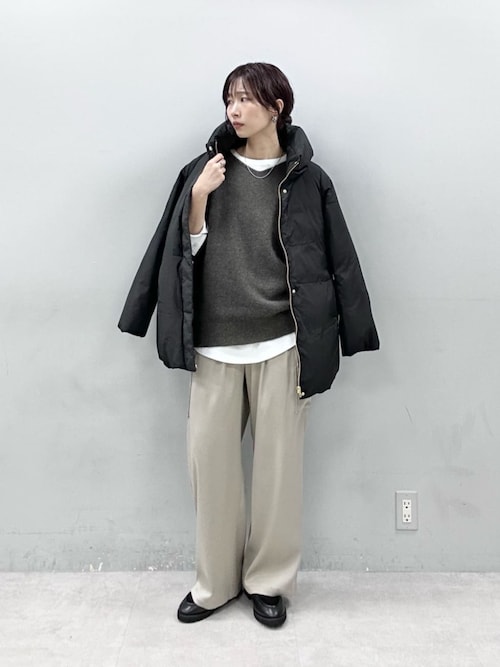 セール】【LARUTA】ナイロンダウンフェザーミドルコート（ダウン