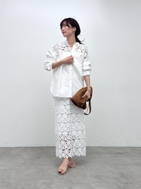 「LARUTA（ラルータ）の【LARUTA】2WAYアソートバッグ（ショルダーバッグ、イエロー系）」を使った、Haruさん（レディース・160cm）の春コーディネート