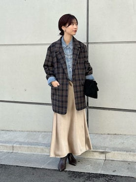 「アイテム（テーラードジャケット）」を使った、Haruさん（レディース・160cm）の冬コーディネート