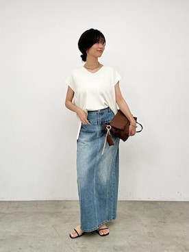 「LARUTA（ラルータ）のアイテム」を使った、Haruさん（レディース・160cm）の夏コーディネート