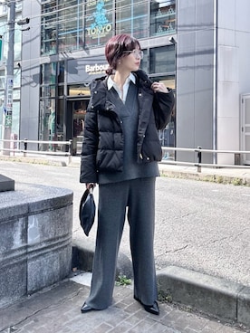 「LARUTA（ラルータ）のアイテム（ダウンジャケット/コート）」を使った、Haruさん（レディース・160cm）の冬コーディネート