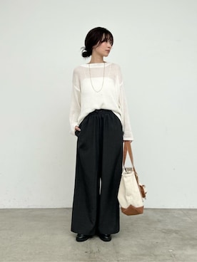 「アイテム（チャーム）」を使った、Haruさん（レディース・160cm）の春コーディネート