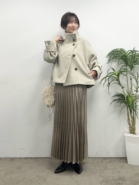「アイテム（ステンカラーコート）」を使った、Haruさん（レディース・160cm）の夏コーディネート