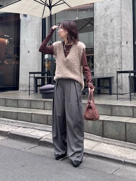 「アイテム（ワンピース/ドレス、その他）」を使った、Haruさん（レディース・160cm）の冬コーディネート