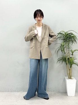 「アイテム（テーラードジャケット）」を使った、Haruさん（レディース・160cm・30代）の冬コーディネート