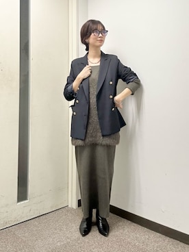 「アイテム（テーラードジャケット）」を使った、Haruさん（レディース・160cm・30代）の冬コーディネート