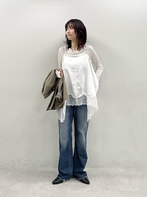 LARUTA】前後2WAY裾レースキャミブラウス（キャミソール）｜LARUTA