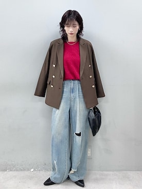 「アイテム（テーラードジャケット）」を使った、Haruさん（レディース・160cm・30代）の秋コーディネート