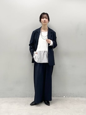 「アイテム（テーラードジャケット）」を使った、Haruさん（レディース・160cm・30代）の冬コーディネート