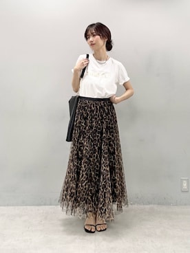 「LARUTA（ラルータ）の【LARUTA】ボリュームチュールスカート（スカート、その他）」を使った、Haruさん（レディース・160cm）の春コーディネート