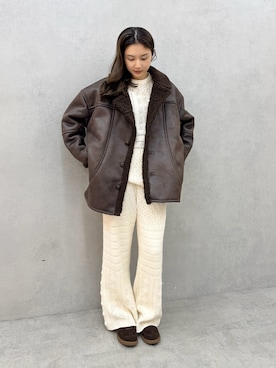 「Ungrid（アングリッド）のアイテム（ブルゾン）」を使った、YUIさん（レディース・167cm）の秋コーディネート