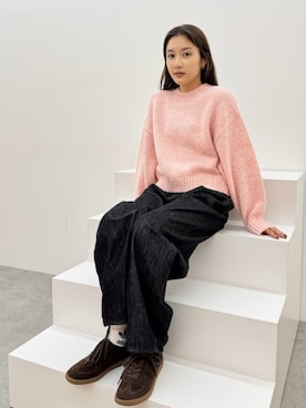 「ピンクニット」｜YUIさん（レディース・167cm）の秋コーディネート