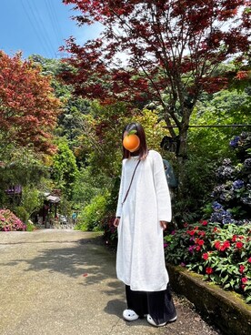 「アイテム（セットアップ、ホワイト系）」を使った、Han🍊さん（レディース・152cm）の春コーディネート