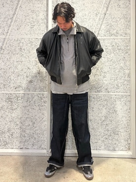 「アイテム（トップス）」を使った、T.Sさん（メンズ・190cm）の冬コーディネート