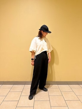 「レディース」｜「アイテム（帽子）」を使った、OSさん（レディース・153cm）の春コーディネート
